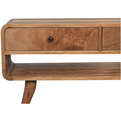 Artisan - Reverse Curve Oak-Ish Media Unit