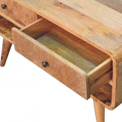 Artisan - Reverse Curve Oak-Ish Media Unit