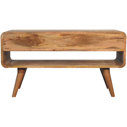 Artisan - Reverse Curve Oak-Ish Media Unit