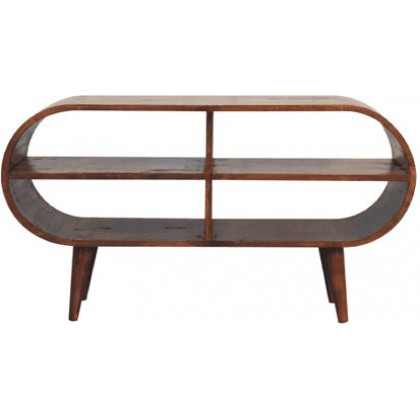 Artisan - Reverse Curve Oak-Ish Media Unit