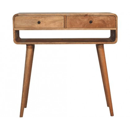 Artisan - Reverse Curve Oak-Ish Media Unit