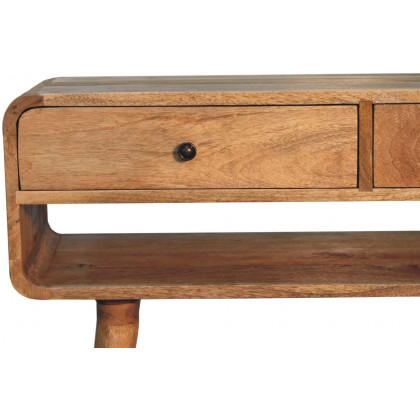 Artisan - Reverse Curve Oak-Ish Media Unit