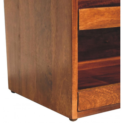 Artisan - Buffalo Hide Pull Out Shoe Storage Bench