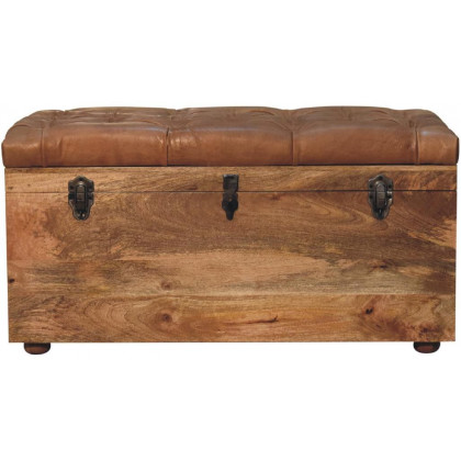 Artisan - Buffalo Hide Oak-Ish Storage Trunk