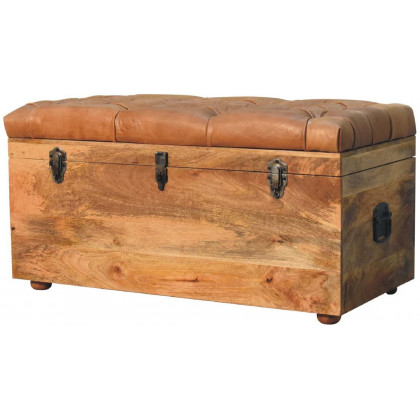 Artisan - Buffalo Hide Oak-Ish Storage Trunk