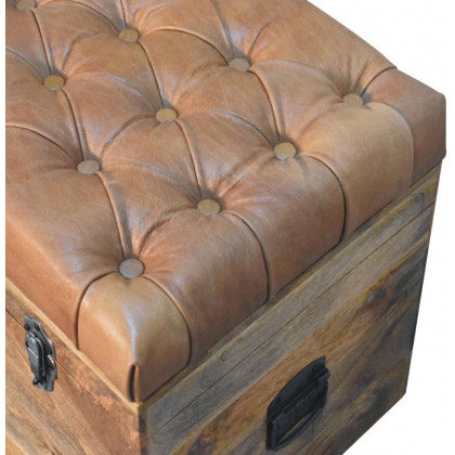 Artisan - Buffalo Hide Oak-Ish Storage Trunk
