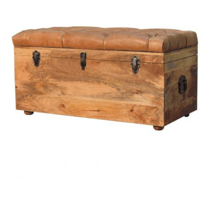 Artisan - Buffalo Hide Oak-Ish Storage Trunk