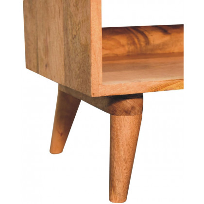 Artisan - Oak-Ish Bench With Tan Leather Seatpad