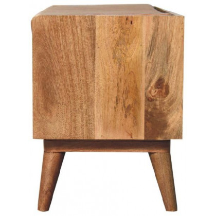 Artisan - Oak-Ish Bench With Tan Leather Seatpad