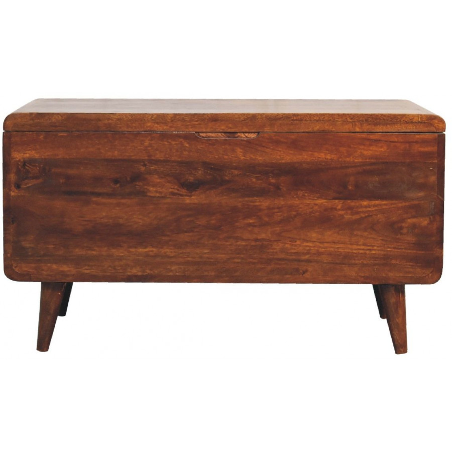 Artisan - Curved Chestnut Blanket Box