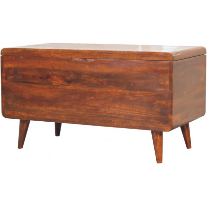 Artisan - Curved Chestnut Blanket Box