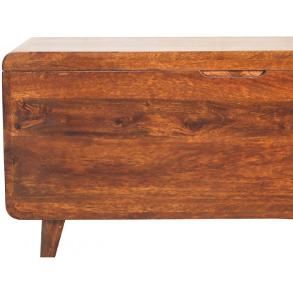 Artisan - Curved Chestnut Blanket Box