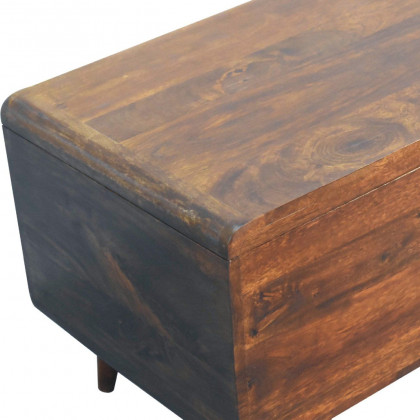 Artisan - Curved Chestnut Blanket Box