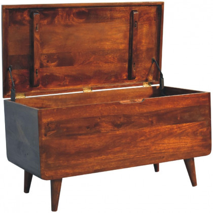 Artisan - Curved Chestnut Blanket Box