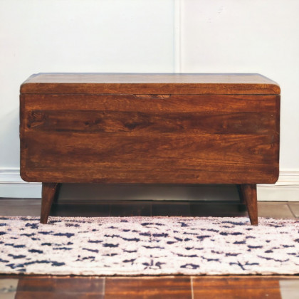 Artisan - Curved Chestnut Blanket Box