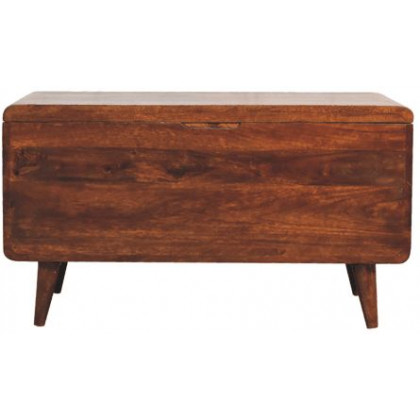 Artisan - Curved Chestnut Blanket Box