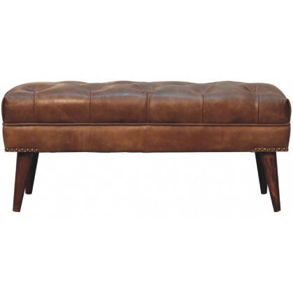 Artisan - Harbour Brown Leather Bench