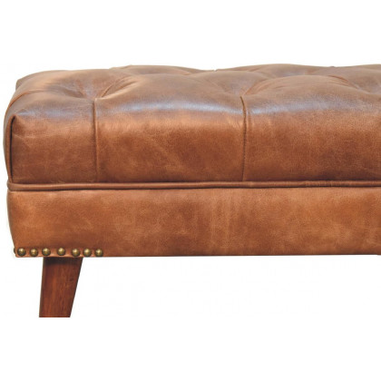 Artisan - Harbour Brown Leather Bench