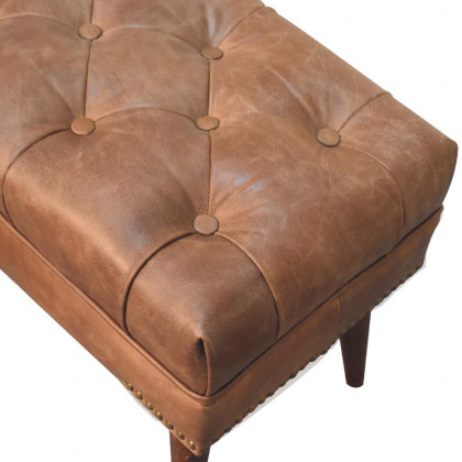 Artisan - Harbour Brown Leather Bench