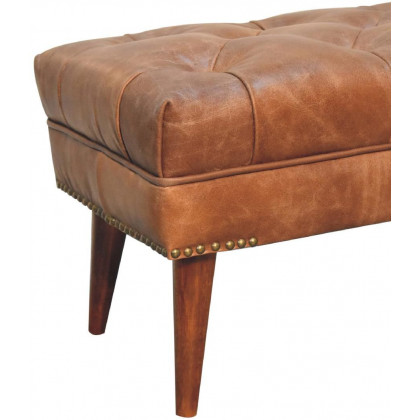Artisan - Harbour Brown Leather Bench
