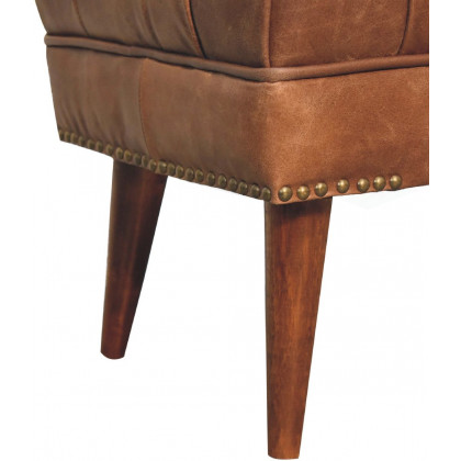 Artisan - Harbour Brown Leather Bench