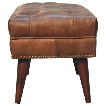 Artisan - Harbour Brown Leather Bench