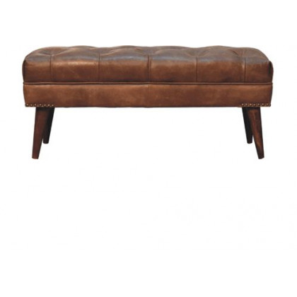 Artisan - Harbour Brown Leather Bench