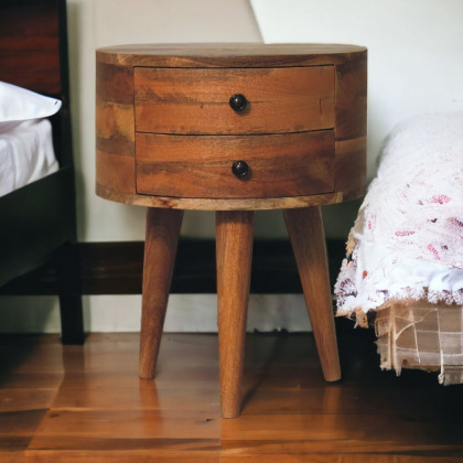 Artisan - Odyssey Oak-Ish Tripod Nightstand