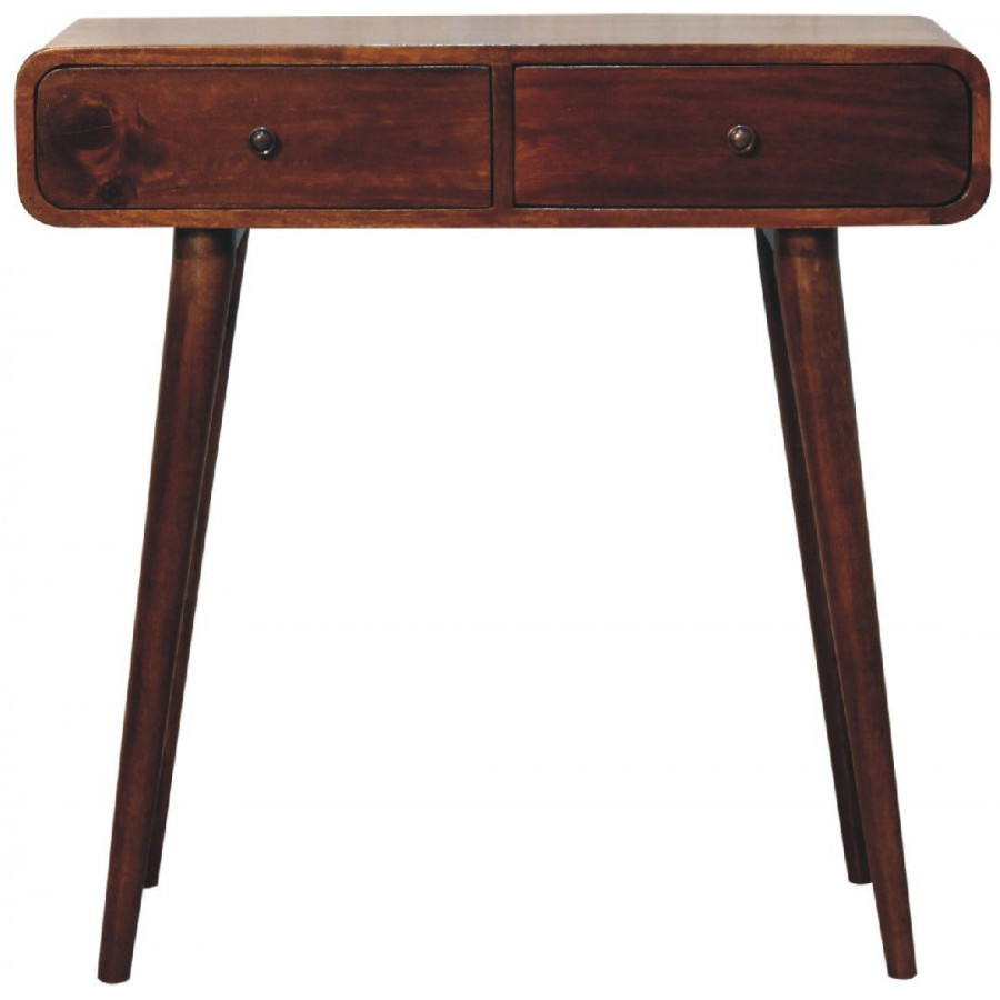 Artisan - Chestnut Curved Hallway Table