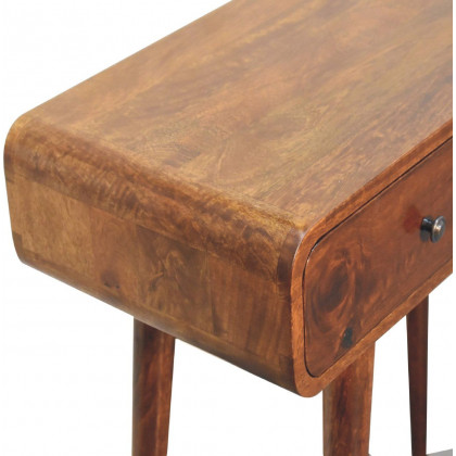 Artisan - Chestnut Curved Hallway Table