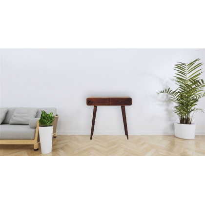 Artisan - Chestnut Curved Hallway Table
