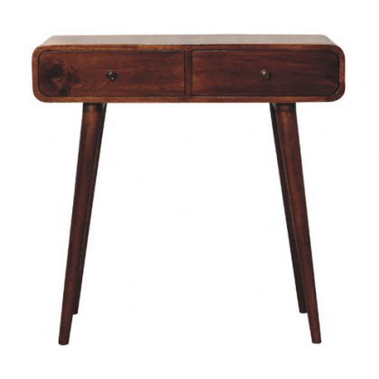 Artisan - Chestnut Curved Hallway Table