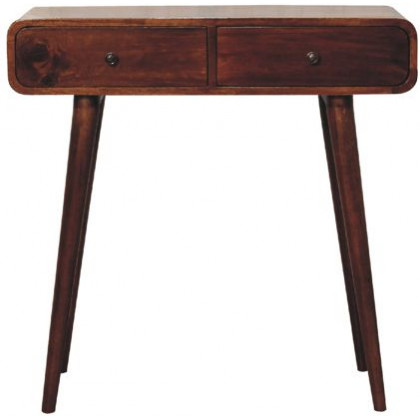 Artisan - Chestnut Curved Hallway Table