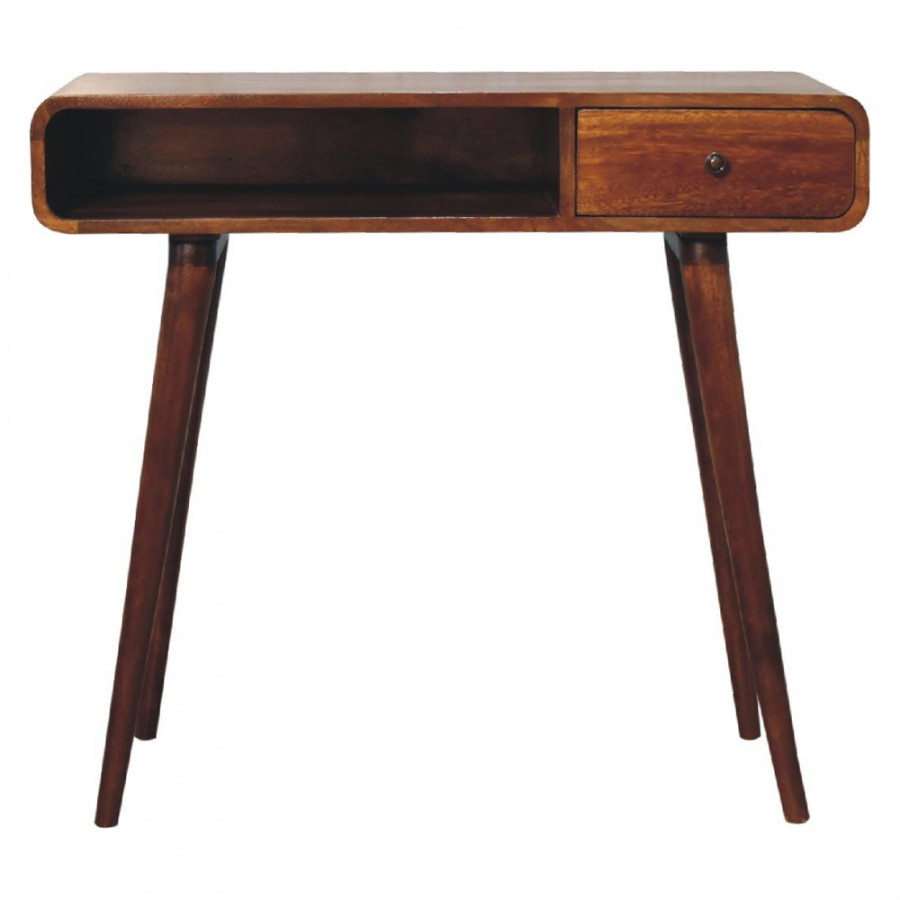 Artisan - Curved Chestnut Writing Desk