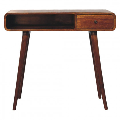 Artisan - Curved Chestnut Writing Desk