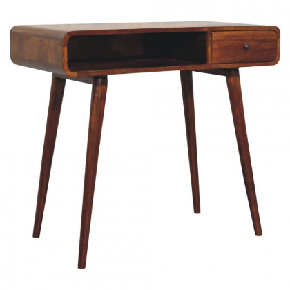 Artisan - Curved Chestnut Writing Desk
