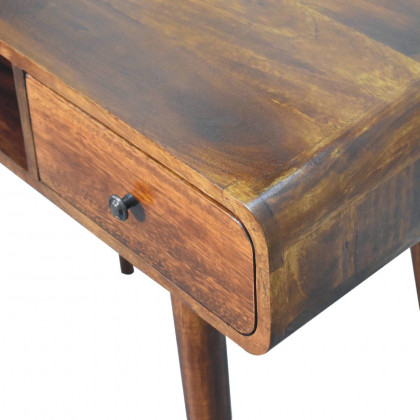 Artisan - Curved Chestnut Writing Desk