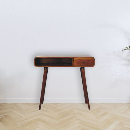 Artisan - Curved Chestnut Writing Desk
