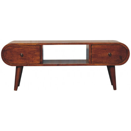 Artisan - Chestnut Circular TV Unit