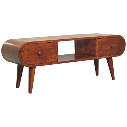 Artisan - Chestnut Circular TV Unit