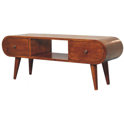 Artisan - Chestnut Circular TV Unit