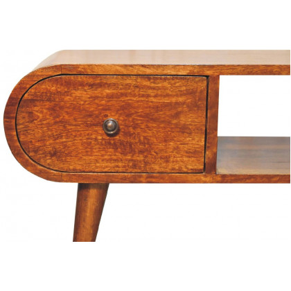 Artisan - Chestnut Circular TV Unit