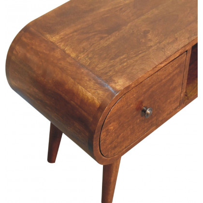 Artisan - Chestnut Circular TV Unit
