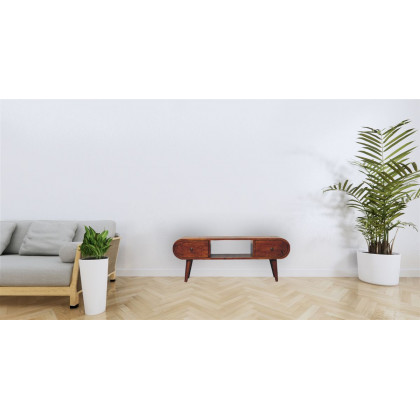 Artisan - Chestnut Circular TV Unit