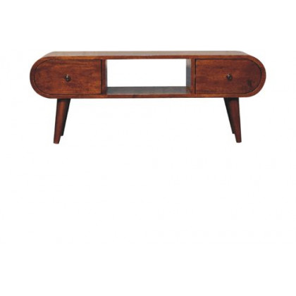 Artisan - Chestnut Circular TV Unit