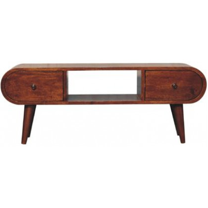 Artisan - Chestnut Circular TV Unit
