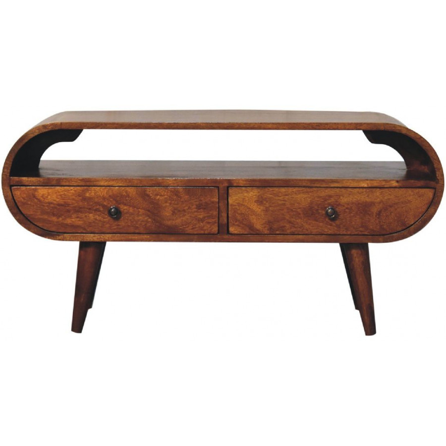 Artisan - Chestnut Circular TV Stand