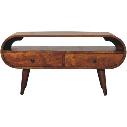 Artisan - Chestnut Circular TV Stand