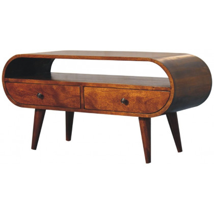Artisan - Chestnut Circular TV Stand