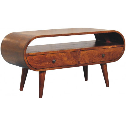 Artisan - Chestnut Circular TV Stand